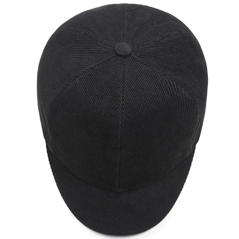 Short Brim Corduroy Cap - Casual