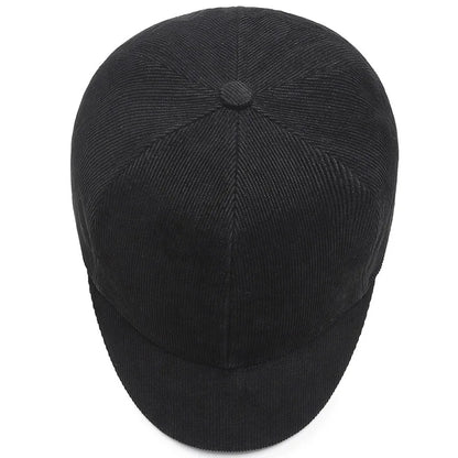 Short Brim Corduroy Cap - Casual