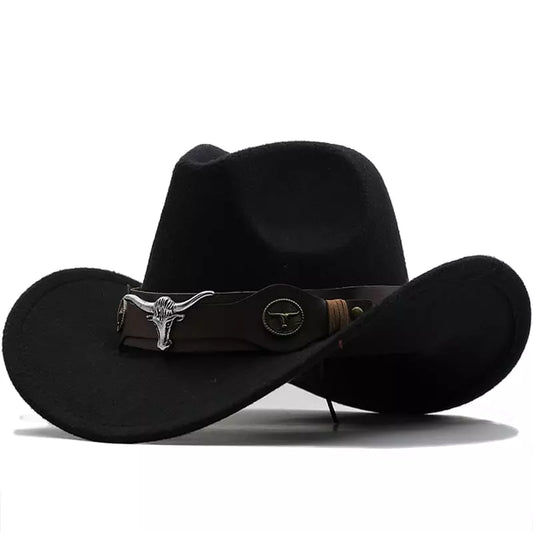 Silver Bull Wool Cowboy Hat – Adjustable Western Wide Brim Hat