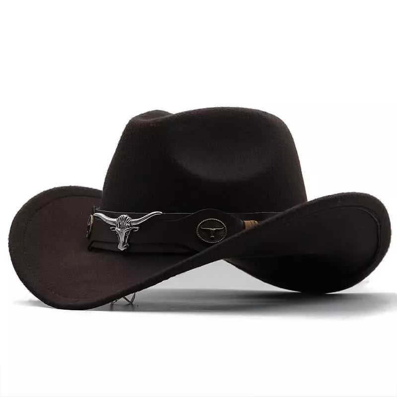 Silver Bull Wool Cowboy Hat – Adjustable Western Wide Brim Hat