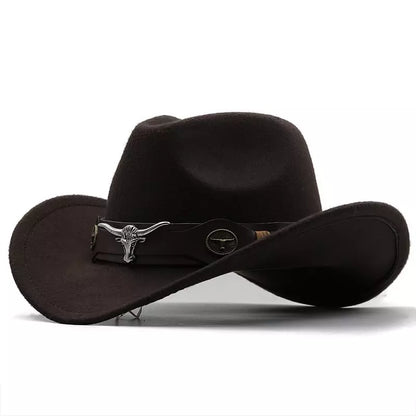 Silver Bull Wool Cowboy Hat – Adjustable Western Wide Brim Hat