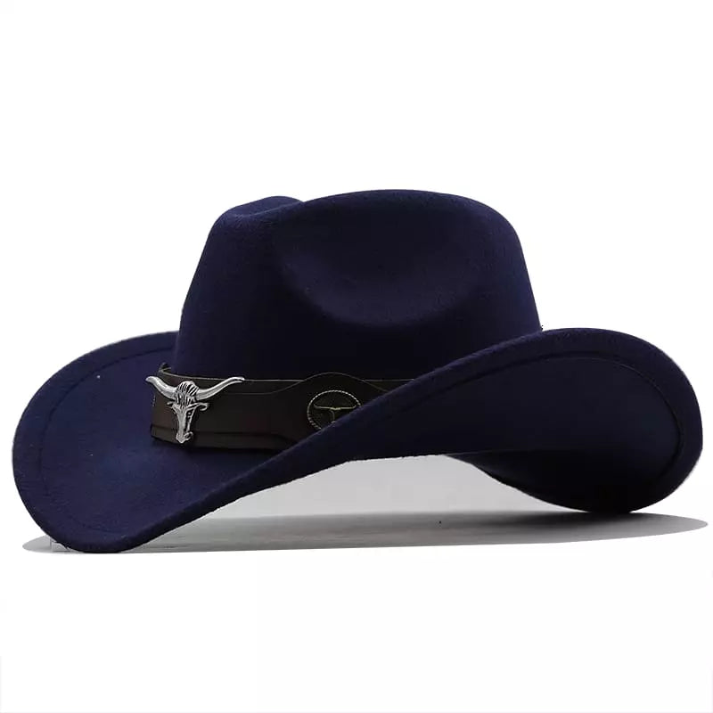 Silver Bull Wool Cowboy Hat – Adjustable Western Wide Brim Hat