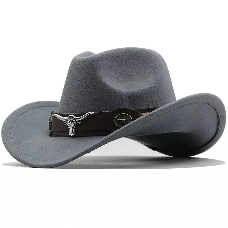 Silver Bull Wool Cowboy Hat – Adjustable Western Wide Brim Hat