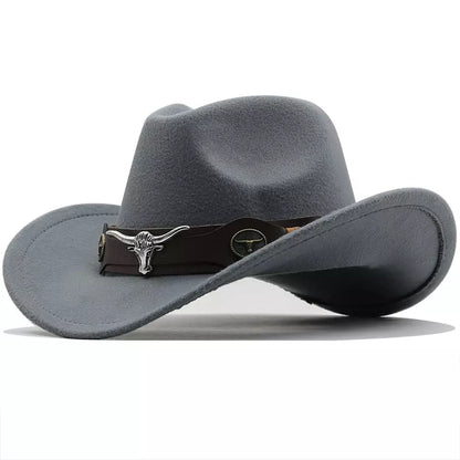 Silver Bull Wool Cowboy Hat – Adjustable Western Wide Brim Hat