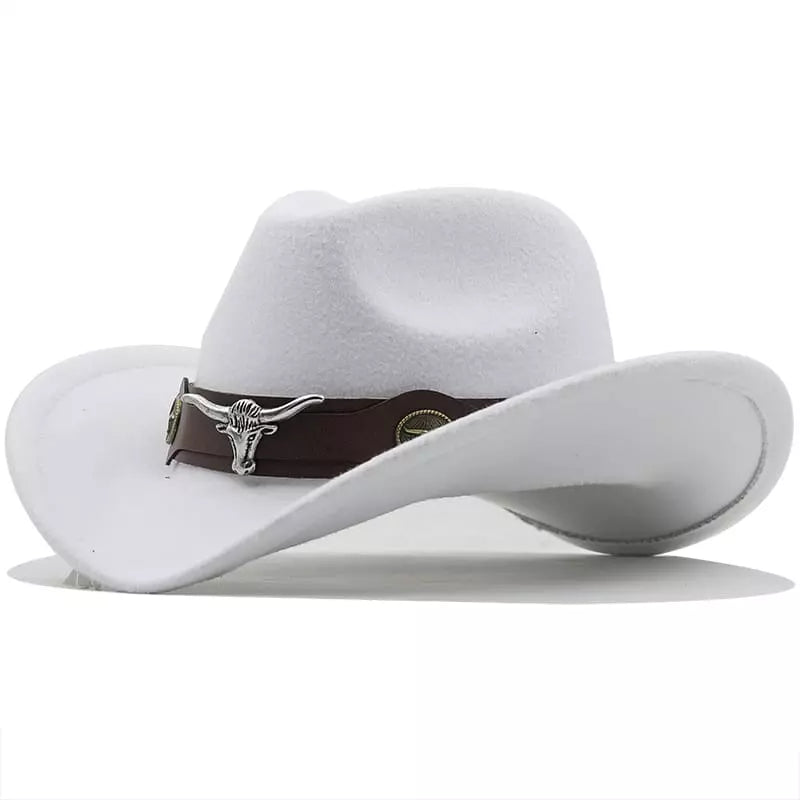 Silver Bull Wool Cowboy Hat – Adjustable Western Wide Brim Hat