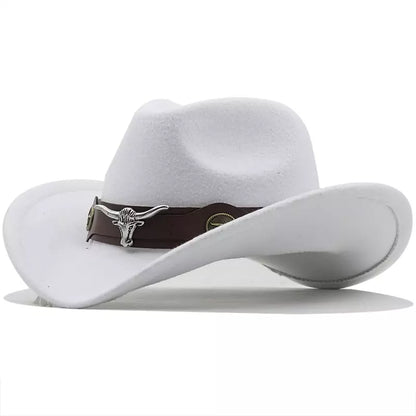 Silver Bull Wool Cowboy Hat – Adjustable Western Wide Brim Hat