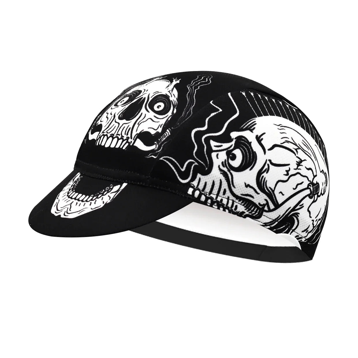 Skulls Graffiti Cycling Cap Lightweight Acrylic Knit for Urban Riding