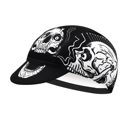Skulls Graffiti Cycling Cap Lightweight Acrylic Knit for Urban Riding