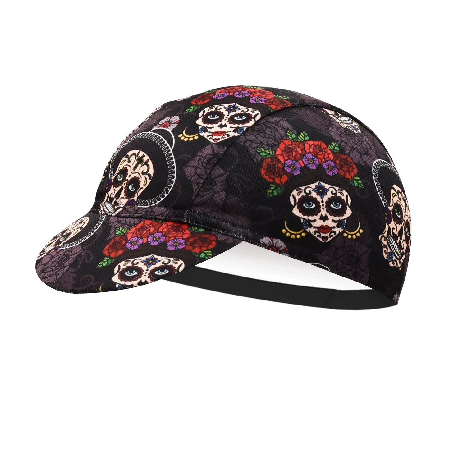 Skulls Graffiti Cycling Cap Lightweight Acrylic Knit for Urban Riding