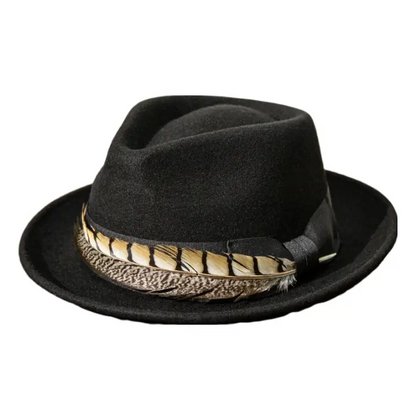 Soprano Feather Wool Fedora Hat - Classic Fedora Style For Versatile Casual Looks