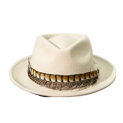Soprano Feather Wool Fedora Hat - Classic Fedora Style For Versatile Casual Looks