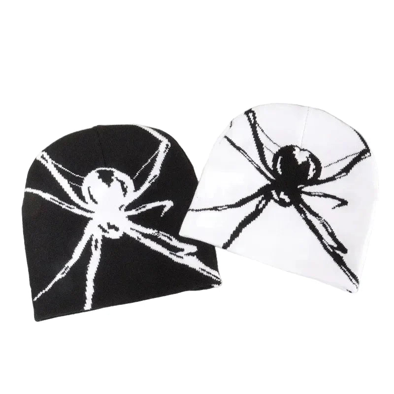 Spider Web Knitted Beanie With Clean Modern Silhouette - Urban Caps