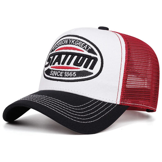 Station 1865 Trucker Baseball Cap - Embroidered Details