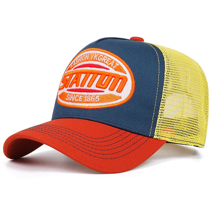 Station 1865 Trucker Baseball Cap - Embroidered Details