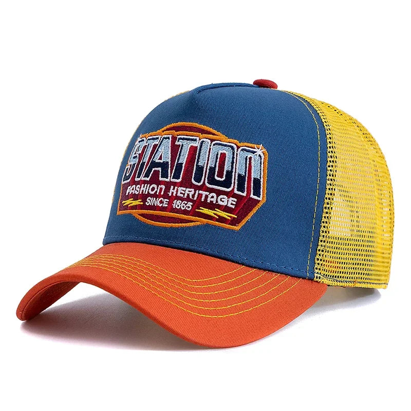 Station Fashion Heritage 1865 Trucker Cap - Timeless Vintage Inspired Trucker Cap