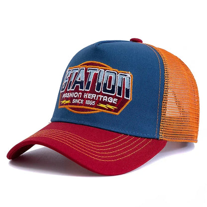 Station Fashion Heritage 1865 Trucker Cap - Timeless Vintage Inspired Trucker Cap