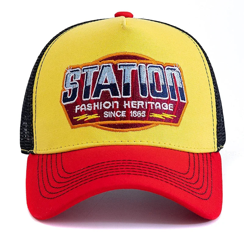 Station Fashion Heritage 1865 Trucker Cap - Timeless Vintage Inspired Trucker Cap