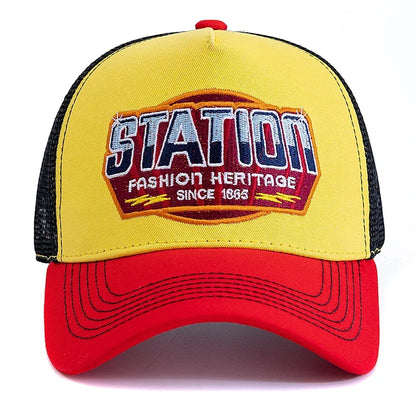 Station Fashion Heritage 1865 Trucker Cap - Timeless Vintage Inspired Trucker Cap