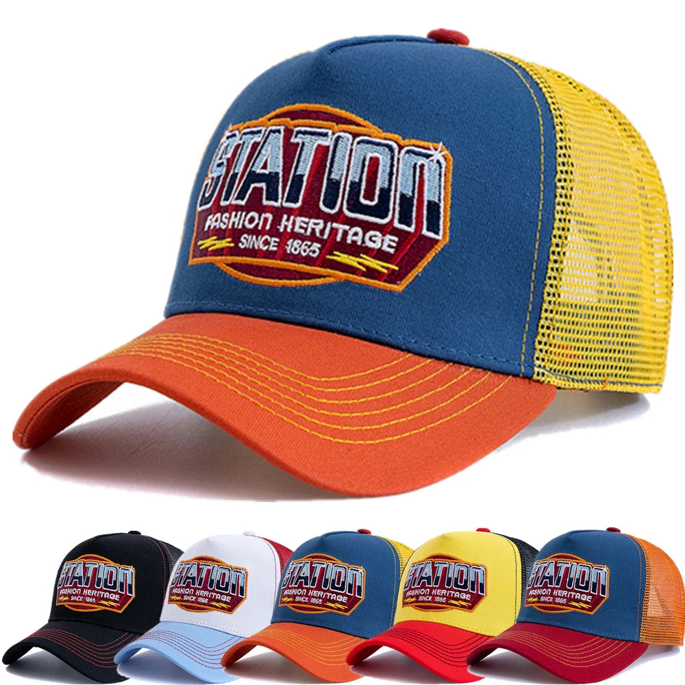 Station Fashion Heritage 1865 Trucker Cap - Timeless Vintage Inspired Trucker Cap