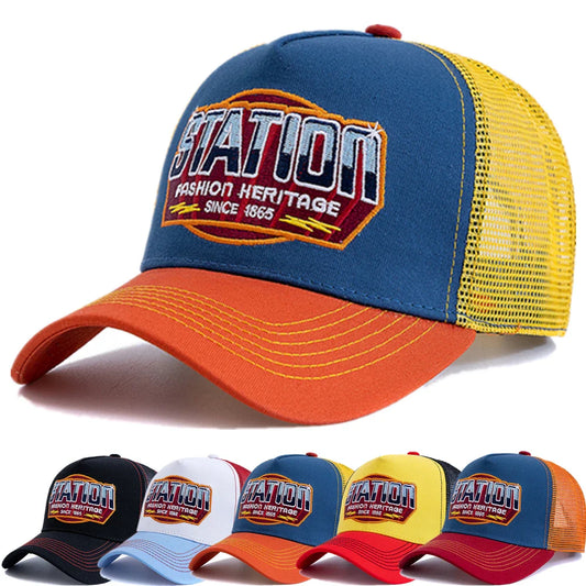 Station Fashion Heritage 1865 Trucker Cap - Timeless Vintage Inspired Trucker Cap