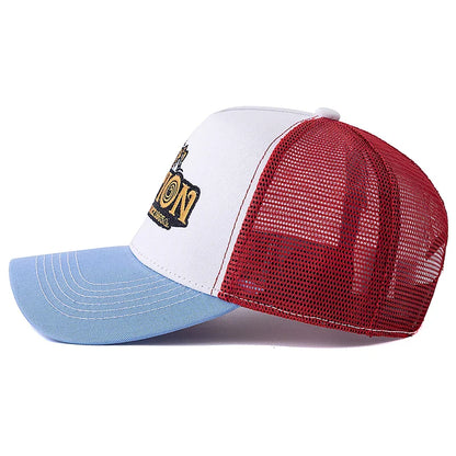Station On The Road 1865 Trucker Cap - Casual Trucker Cap With Cotton And Mesh Panels