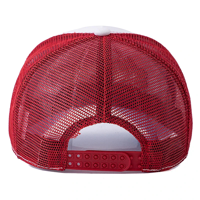 Station On The Road 1865 Trucker Cap - Casual Trucker Cap With Cotton And Mesh Panels
