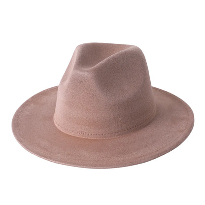 Stevenson Suede Fedora Hat - Vegan Suede and Cotton for a Timeless City Ready Look
