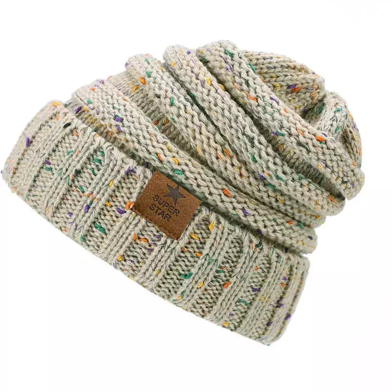 Super Star Knitted Flecked Beanie - Urban Caps