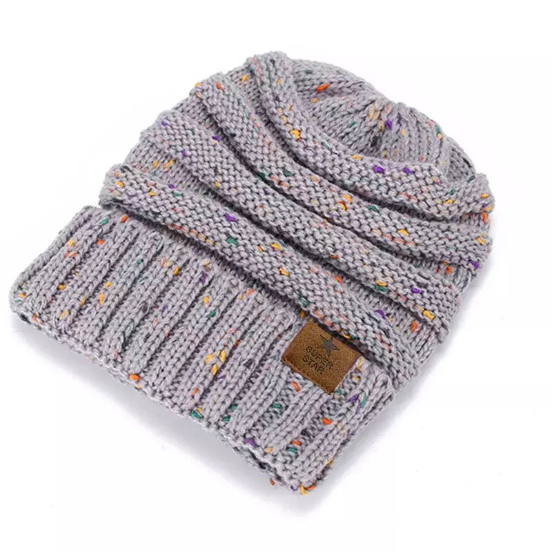Super Star Knitted Flecked Beanie - Urban Caps