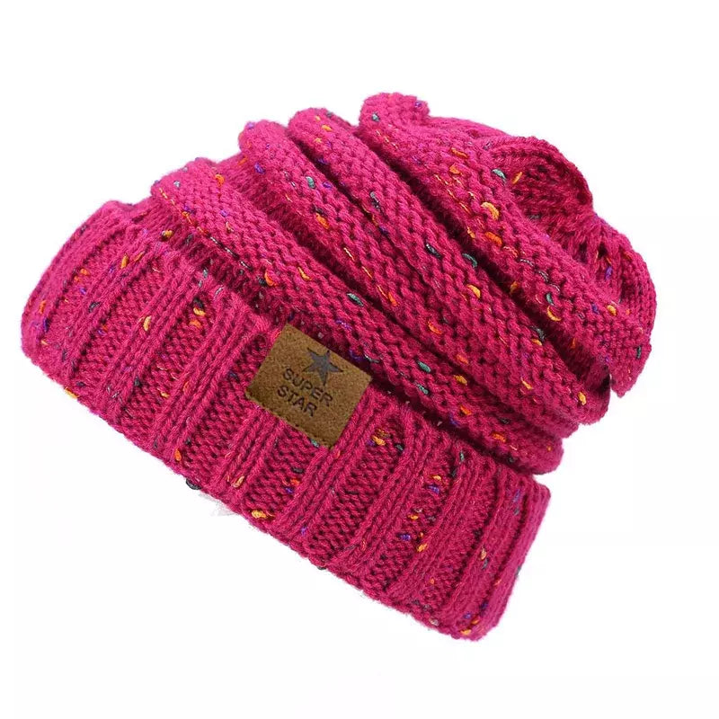 Super Star Knitted Flecked Beanie - Urban Caps