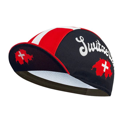 Switzerland Flag Cycling Cap Breathable Acrylic Knit Lightweight Headwear