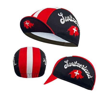 Switzerland Flag Cycling Cap Breathable Acrylic Knit Lightweight Headwear