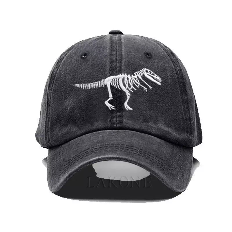 T-Rex Dinosaur Skeleton Cotton Baseball Cap - Fun And Casual Dinosaur Cap For Fans