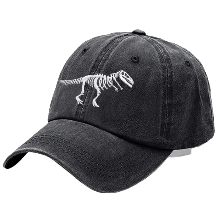 T-Rex Dinosaur Skeleton Cotton Baseball Cap - Fun And Casual Dinosaur Cap For Fans