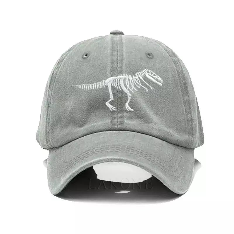 T-Rex Dinosaur Skeleton Cotton Baseball Cap - Fun And Casual Dinosaur Cap For Fans