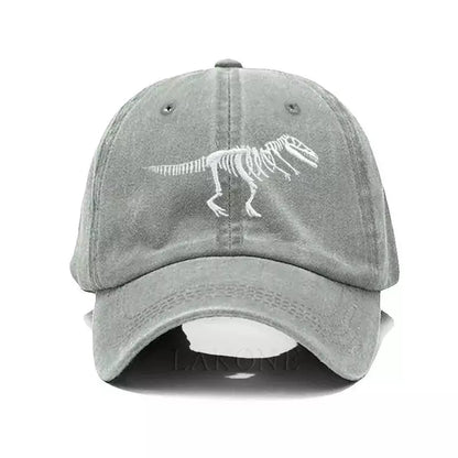 T-Rex Dinosaur Skeleton Cotton Baseball Cap - Fun And Casual Dinosaur Cap For Fans