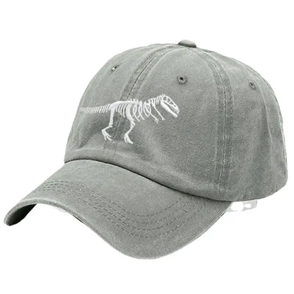 T-Rex Dinosaur Skeleton Cotton Baseball Cap - Fun And Casual Dinosaur Cap For Fans