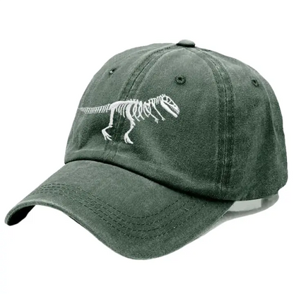 T-Rex Dinosaur Skeleton Cotton Baseball Cap - Fun And Casual Dinosaur Cap For Fans