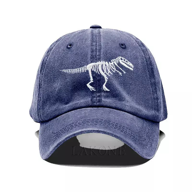 T-Rex Dinosaur Skeleton Cotton Baseball Cap - Fun And Casual Dinosaur Cap For Fans