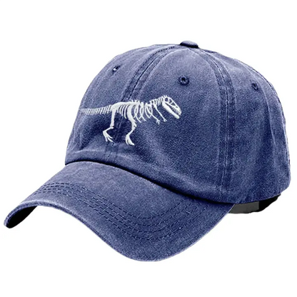 T-Rex Dinosaur Skeleton Cotton Baseball Cap - Fun And Casual Dinosaur Cap For Fans