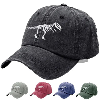 T-Rex Dinosaur Skeleton Cotton Baseball Cap - Fun And Casual Dinosaur Cap For Fans