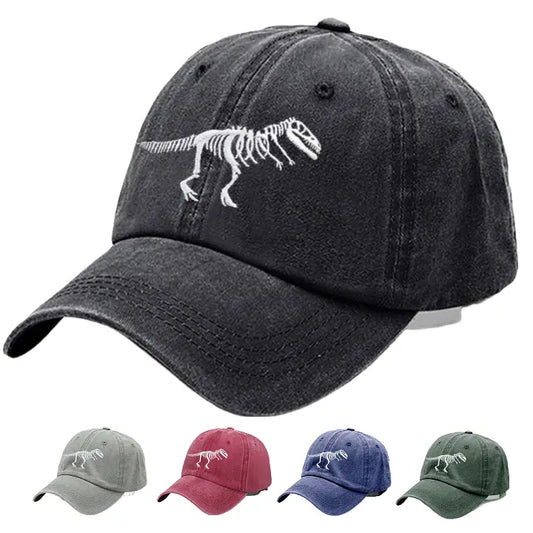 T-Rex Dinosaur Skeleton Cotton Baseball Cap - Fun And Casual Dinosaur Cap For Fans