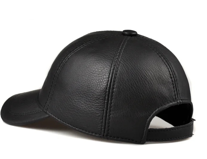 Tancarville Genuine Leather Baseball Cap – Premium Casual Cap