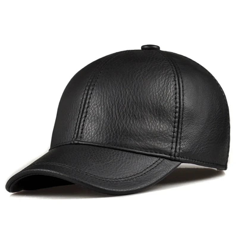 Tancarville Genuine Leather Baseball Cap – Premium Casual Cap