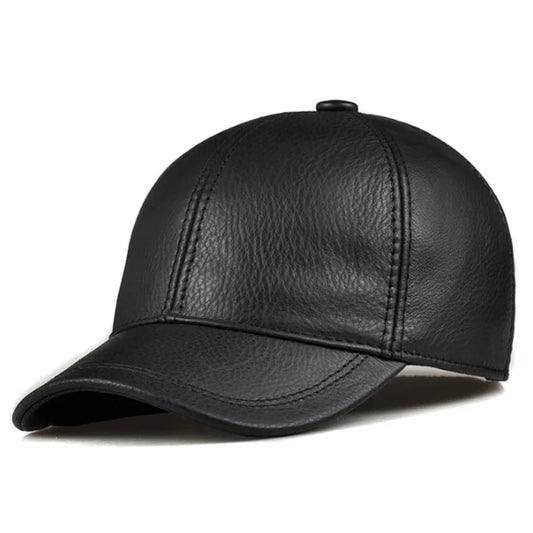 Tancarville Genuine Leather Baseball Cap – Premium Casual Cap