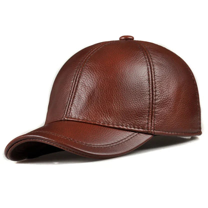 Tancarville Genuine Leather Baseball Cap – Premium Casual Cap