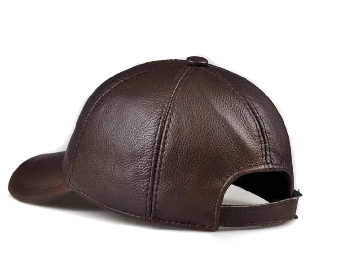 Tancarville Genuine Leather Baseball Cap – Premium Casual Cap