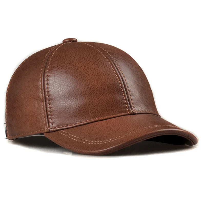 Tancarville Genuine Leather Baseball Cap – Premium Casual Cap