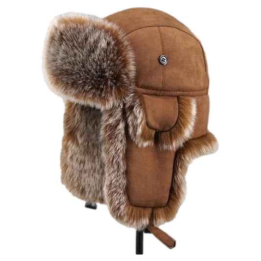Tarkov Winter Fur Bomber Hat – Warm Leather Trapper Ushanka