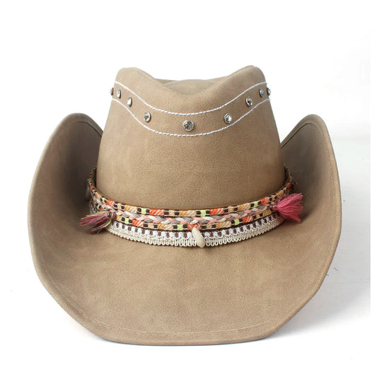Cherokee Genuine Leather Cowboy Hat - Classic Western Style For Casual Wear And Moments